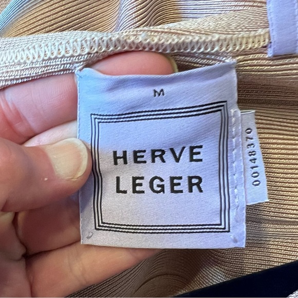 Herve Leger Lilith Bandage Dress in Roseblush - Picture 3 of 7